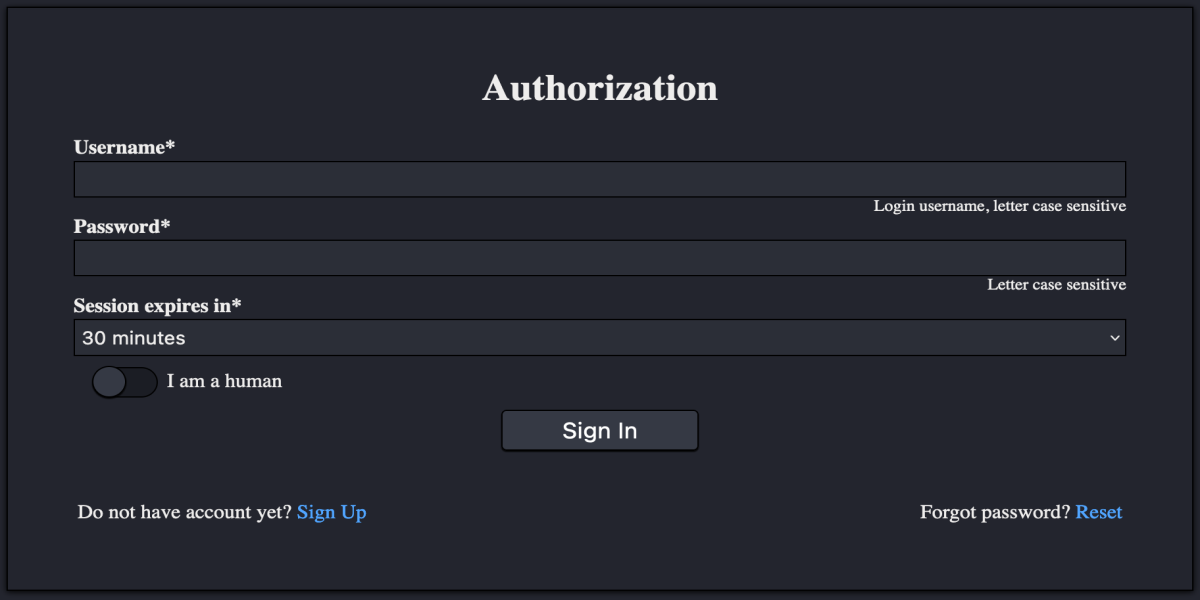 Dark Matter Market Portal